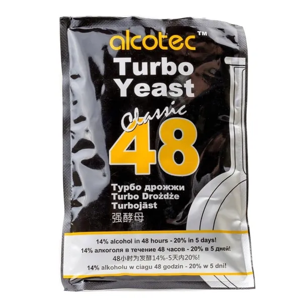 DROŻDŻE DO BIMBRU ALCOTEC CLASSIC 48 TURBO EXPRES SZYBKIE MOCNE