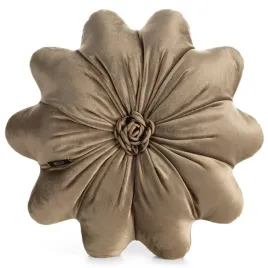 poduszka-40-cm-flores-bezowa-w-ksztalcie-kwiatu-welwetowa