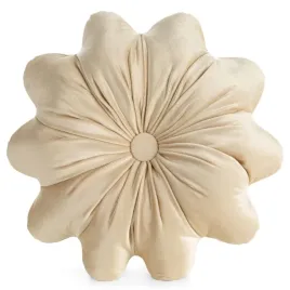 poduszka-40-cm-flores-kremowa-w-ksztalcie-kwiatu-welwetowa