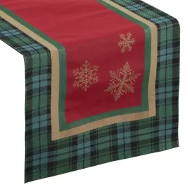 obrus-bieznik-swiateczny-45x140-cherry-czerwony-zielony-kratka-sniezynki
