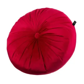poduszka-40-cm-soft-czerwona-welurowa-okragla