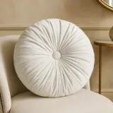 poduszka-40-cm-soft-biala-welurowa-okragla-stan-nowy