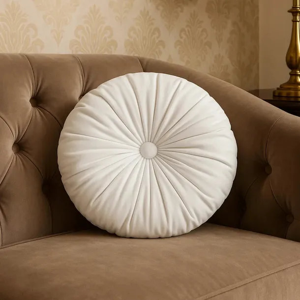 poduszka-40-cm-soft-biala-welurowa-okragla-dlugosc-poduszki-40-cm