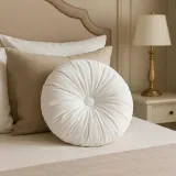 poduszka-40-cm-soft-biala-welurowa-okragla-grubosc-poduszki-10-cm