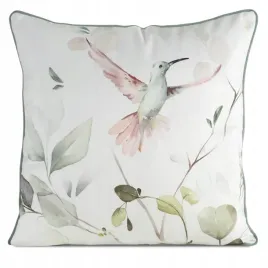 poszewka-60x60-inez-premium-biala-zielona-liscie-ptak-welwetowa