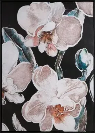 obraz-50x70-czarny-rozowy-kwiaty