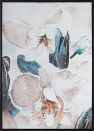 obraz-50x70-bezowy-niebieski-kwiaty