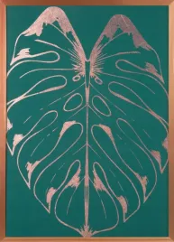 obraz-salvia-53x73-zielony-miedziany-lisc