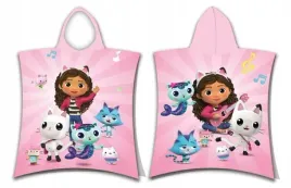 poncho-dla-dzieci-50x115-koci-domek-gabi-rozowe-gabbys-dollhouse