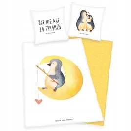 posciel-140x200-pingwin-mrandmrs-panda-biala-zolta-poszewka-70x90