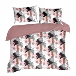 posciel-swiateczna-220x200-aura-czarna-rozowa-szara-choinki-z-mikrowlokna