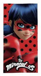 recznik-dzieciecy-70x140-ladybug-czerwony-czarny-bawelniany