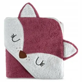 okrycie-kapielowe-100x100-baby-rozowy-lisek-recznik-z-kapturkiem-350-g-m2