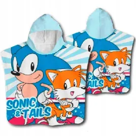 poncho-dla-dzieci-50x100-sonic-niebieski-recznik-z-kapturem-dzieciecy