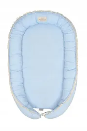 gniazdko-niemowlece-prestige-linen-55x80-jasno-niebieski-materacyk