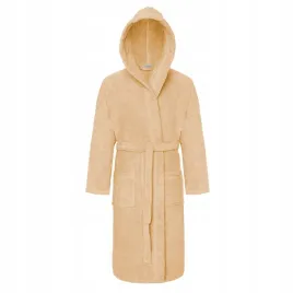 szlafrok-z-kapturem-frotte-robin-xs-bezowy-bawelniany-hotelowy-450g-m2