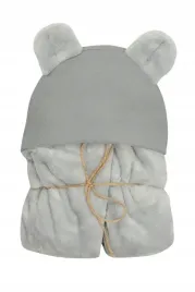 kocyk-koala-muslin-95x95-szary-z-kapturkiem