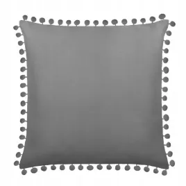 poszewka-45x45-fluffy-grafitowa-z-pomponami-i23