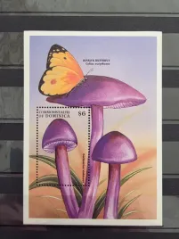 znaczki-flora-grzyby-dominica-czysty-zn20