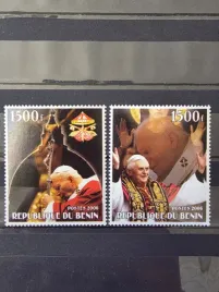 znaczki-religia-papiez-jan-pawel-ii-benedykt-benin-czysty-zn2