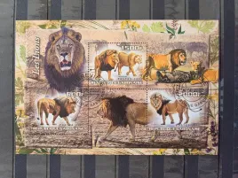 znaczki-fauna-ssaki-lwy-gabon-kasowany-p18