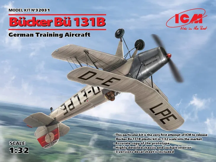 bucker-bu-131b-german-training-aircraft-1-32-marka-icm-skala-skala-1-32