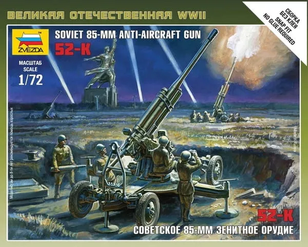 1-72-soviet-85mm-anti-aircraft-gun-marka-zvezda-stan-nowy