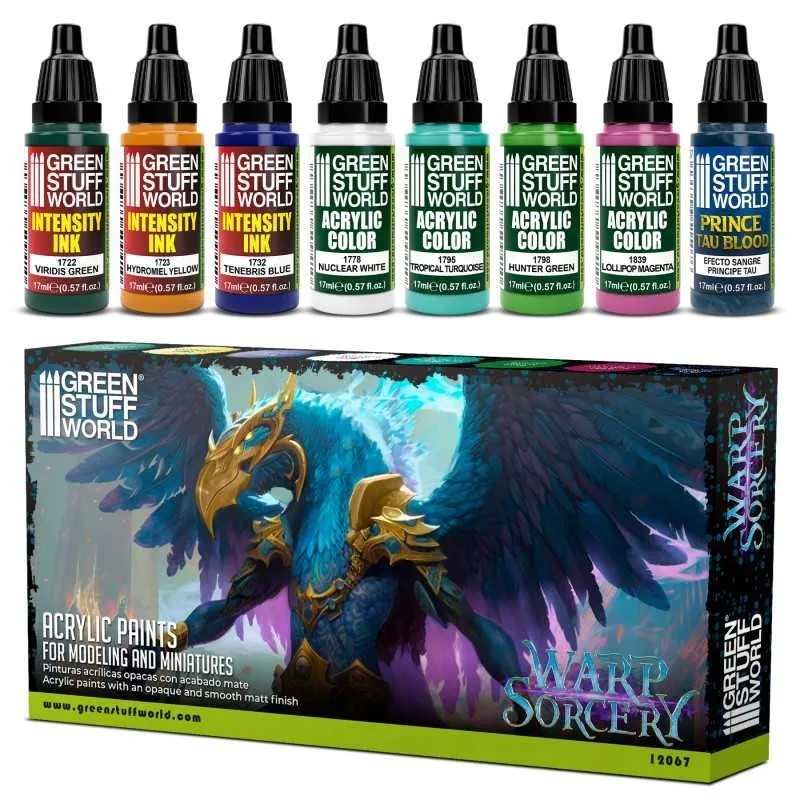 green-stuff-paint-set-warp-sorcery-farby-8x-17ml-stan-nowy