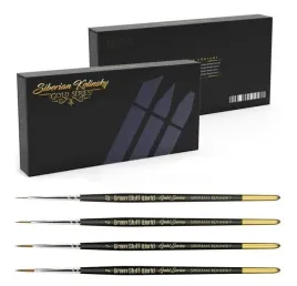 green-stuff-premium-brush-set-gold-series-4-szt