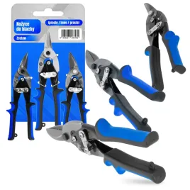 3x-nozyce-blachy-ciecia-metalu-prawe-lewe-proste-10-reczne-szczypce-zestaw
