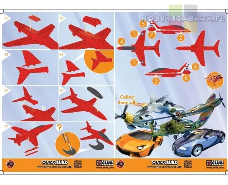 airfix-j6018-klocki-quickbuild-raf-red-arrow-hawk