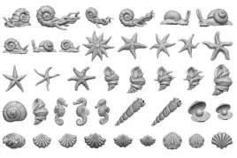 3d-printed-set-aquatic-critters-morskie-stwory-40-szt