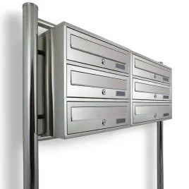 skrzynka-pocztowa-lokatorska-2x3-wrzutni-stal-nierdzewna-wolnostojaca