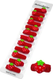 gumki-frotka-do-wlosow-truskawka-czerwone-12szt