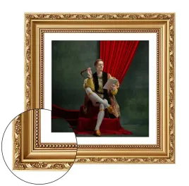 ramka-flora-zlota-20x20-z-passe-partout-15x15