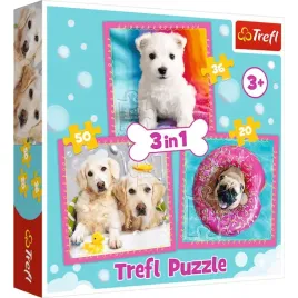 puzzle-puzzle-3w1-pieski-w-kapieli-trefl