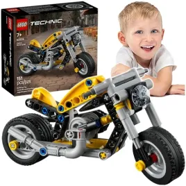 lego-technic-zolty-motocykl-chopper-ruchome-elementy-151-el-42225