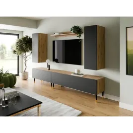 mebloscianka-maui-2-loft-zestaw-mebli-styl-loftowym-dab-artisan-czarny-mat