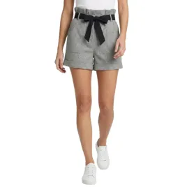 spodenki-damski-naf-naf-czarno-biale-z-wysokim-stanem-w-pepitke