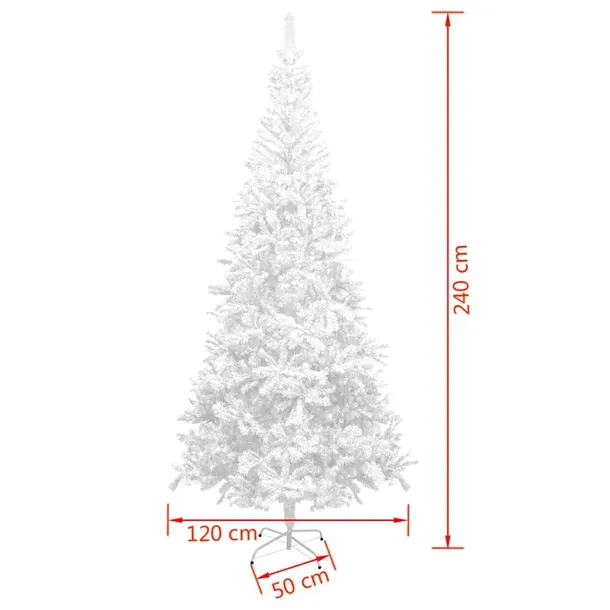 sztuczna-choinka-240-cm-biala-stan-nowy