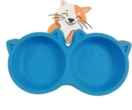 miska-dla-kota-podwojna-niebieska-kot-2-x-200-ml