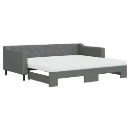 sofa-2-w-1-rozkladana-z-materacem-piankowym-ciemnoszara-drewno-i-metal