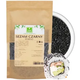 Zdjęcie produktu SEZAM CZARNY NIEŁUSKANY do sushi pieczywa i sałatek 250 g