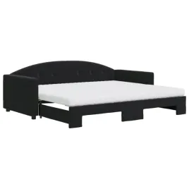 sofa-rozkladana-2-w-1-z-materacem-czarna-222x1925x75-cm