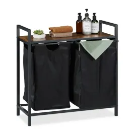 kosz-na-pranie-50l-bezowy-czarny-organizer-na-pranie-g170