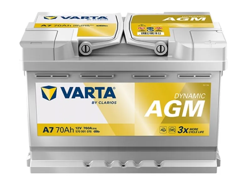 Akumulator VARTA DYNAMIC AGM A7 70Ah 760A Start&Stop (BEZ ZDANIA STAREGO)