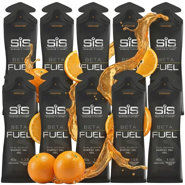 10x SIS Beta-Fuel Żel energetyczny Pomarańczowy Maraton Rower Energia 60ml