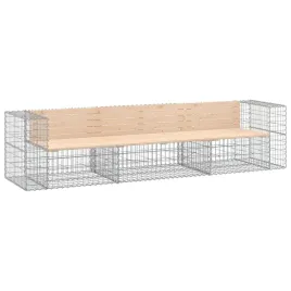 lawka-ogrodowa-z-gabionem-287x71x655-cm-lite-drewno-sosnowe