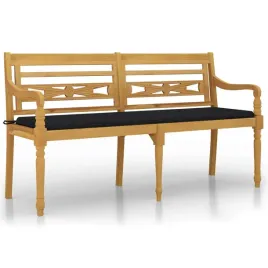 lawka-batavia-z-czarna-poduszka-150-cm-lite-drewno-tekowe