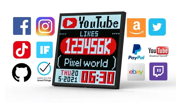divoom-pixoo-64-ramka-bluetooth-wi-fi-pixel-art-stan-nowy-komunikacja-bluetooth-wi-fi